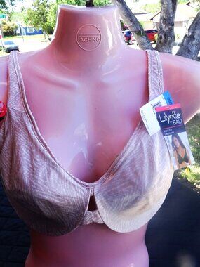 Lilyette by Bali Miinimizer  Underwire  Beige Patterned Bra 36DDD  NWT